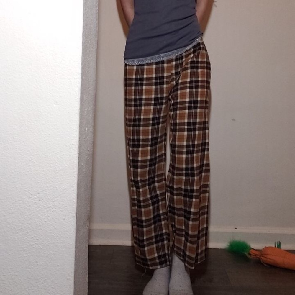 Plaid trendy long pants !